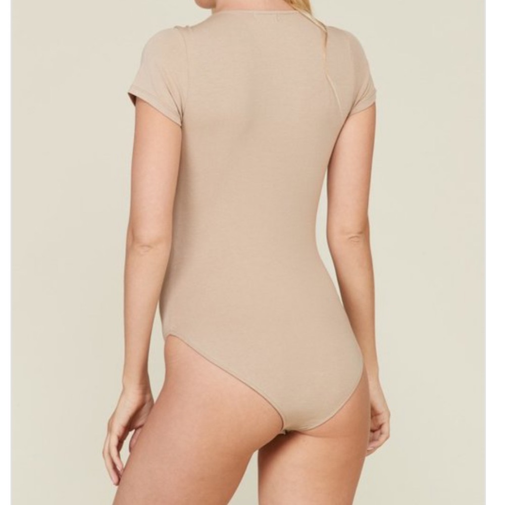 Dusty Mauve Lace Up Bodysuit - Picture 12 of 12
